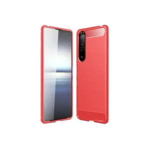 Sony-Xperia-1-Mark-iii-Cover-Case-Brushed-TPU-Case-Red
